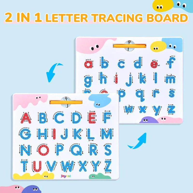 Magnetic Tracing Board (ABC + Numbers, 2-in-1 Learning Tool) - SoulBonne