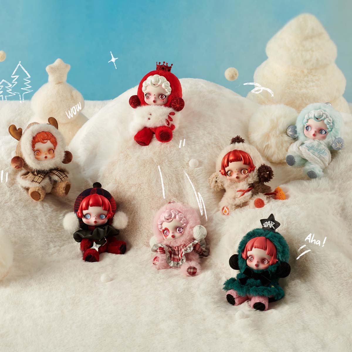 LabubuTown - SKULLPANDA Winter Symphony Series Plush - SoulBonne