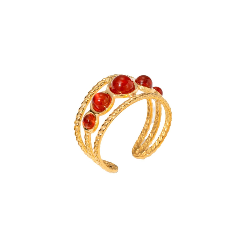 Carnelian Crown RIng - SoulBonne